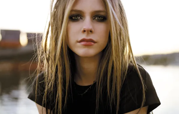 Picture look, water, girl, sunset, Avril Lavigne, Avril Lavigne