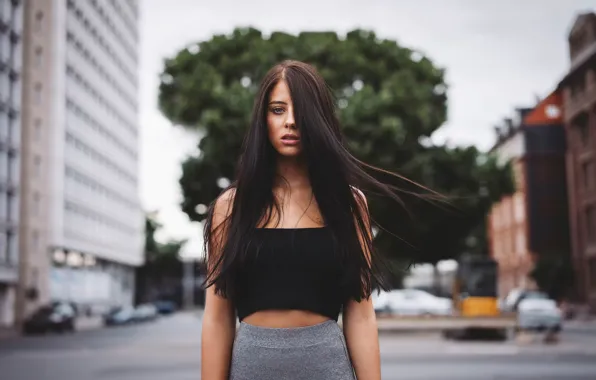 The wind, hair, portrait, Martin Kuhn, Julia Carina