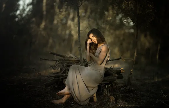 Picture girl, nature, mood, Laulights