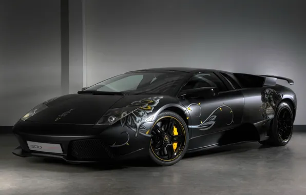 Picture black, Lamborghini, airbrushing, LP710