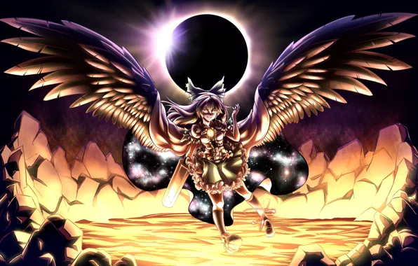 Reiu equipment, utsuho, touhou, anime