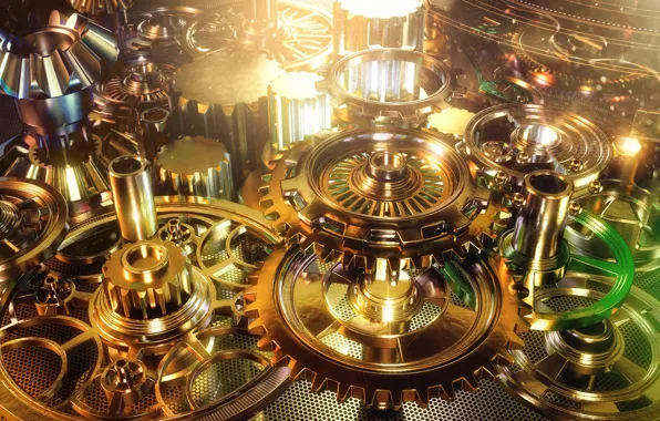 Steel, Shine, mechanism, gear, sleeve
