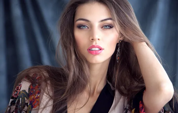 Brunette, Background, Valentina Kolesnikova, Valentina Rollin, Fergie A, Dress, Look, Blue Eyes