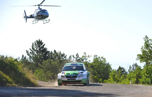 Sport, Machine, Helicopter, Race, Rally, Rally, Skoda, Fabia