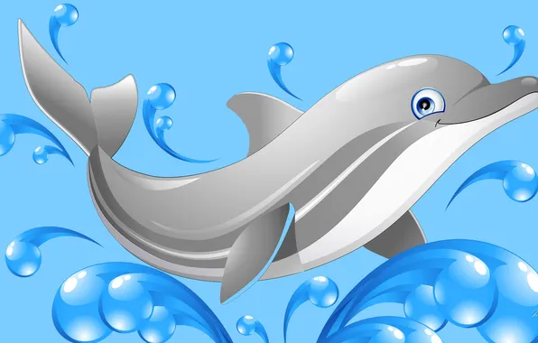 Picture Dolphin, figure, vector, mammal