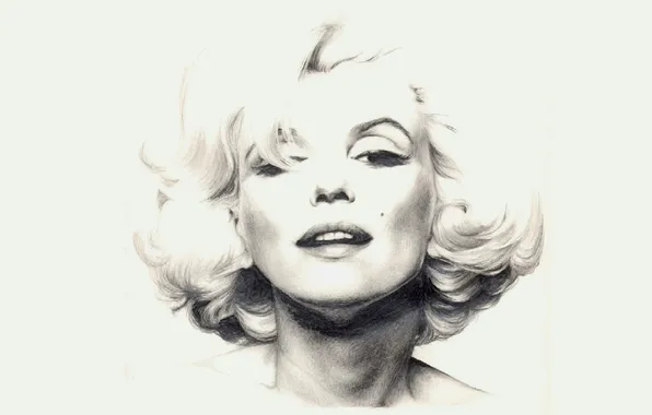 Picture girl, young, art, beautiful, blonde, Marilyn Monroe