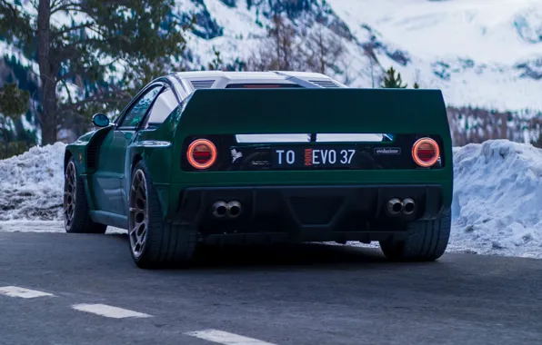 Rear view, Lancia Rally, Kimera EVO37 Esmeralda