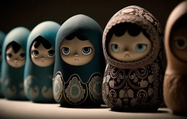 Macro, background, doll