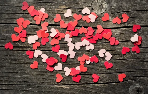 Hearts, red, love, heart, wood, romantic, valentine`s day