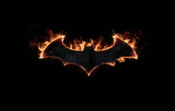 Batman, sign, symbol, bat, fire, emblem, logo, symbol