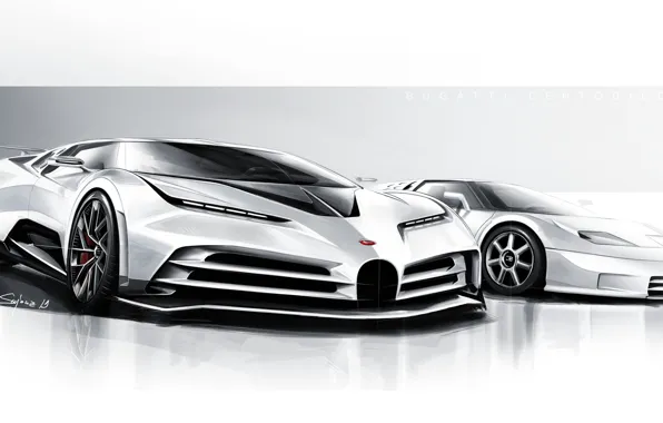 Design, Figure, Bugatti, Hypercar, Sportscar, 2020, Bugatti EB110, EB110