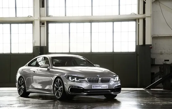 Concept, Auto, BMW, BMW, Silver, Lights, Coupe, Coupe