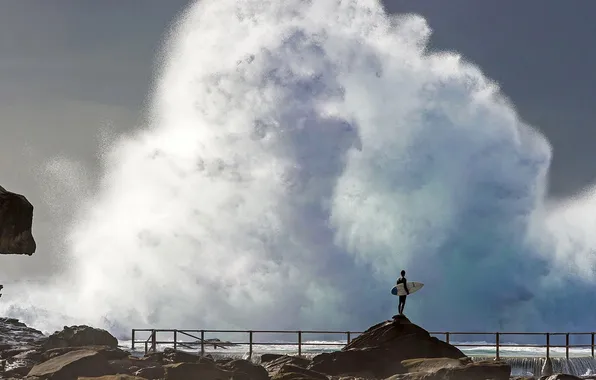 Picture squirt, storm, Australia, surfer, Sydney, New South Wales, Northern Beaches