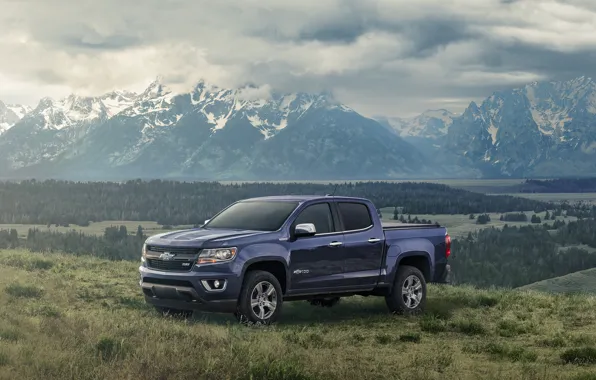 Forest, mountains, Chevrolet, Colorado, Z71, Centennial Edition