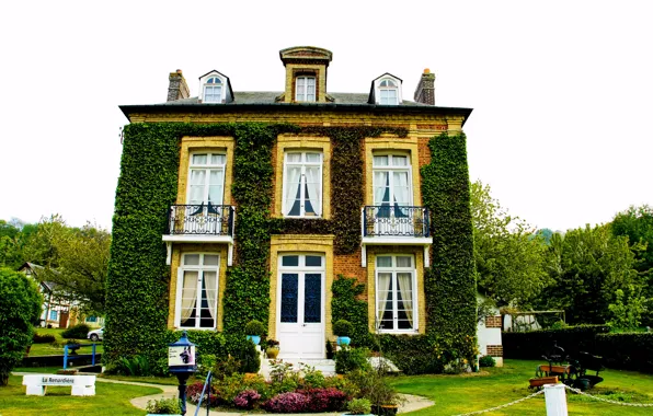 Greens, house, France, mansion
