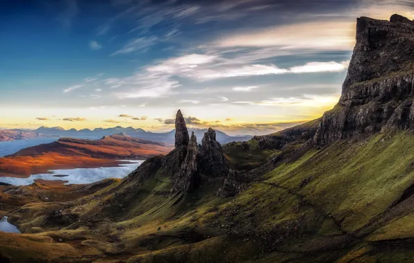 The sky, mountains, nature