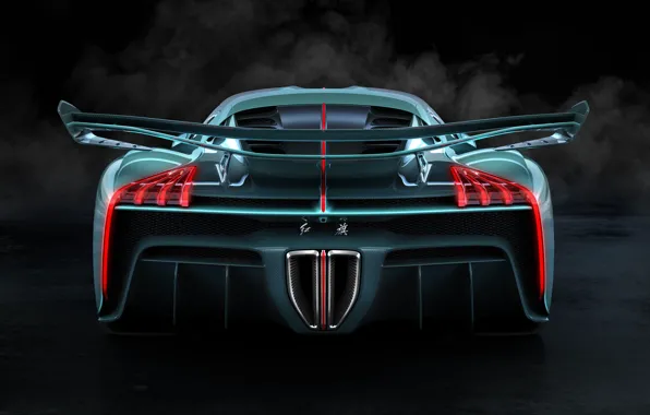 Rear view, hypercar, 2019, HongQi S9, FAW