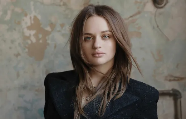 Look, girl, portrait, brown hair, jacket, Joey King