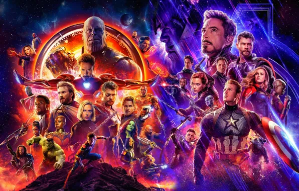 Fantasy, poster, characters, The Avengers: infinity War