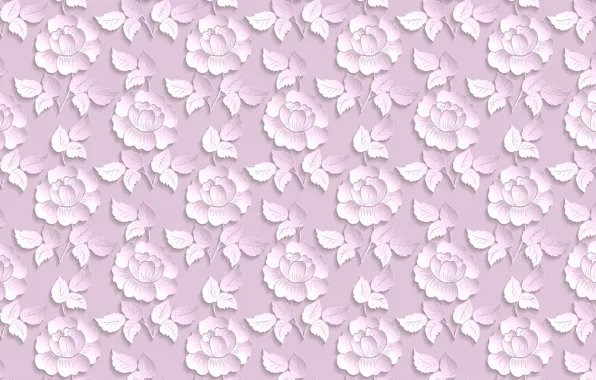 Pink, pattern, roses, the volume