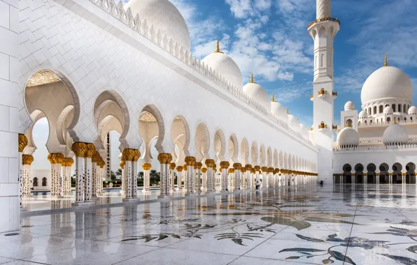Wall, Abu Dhabi, Abu Dhabi, the white Mosque, Sheikh, Sheikh Zayed Bin Sultan Al Nahyan …