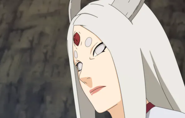 Girl, horns, naruto, art, manga, byakugan, ootsutsuki kaguya
