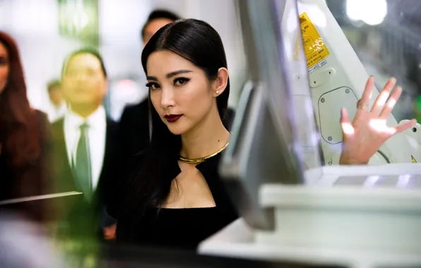 Look, pose, Li Bingbing, Transformers: Age of Extinction, Transformers: Age of extinction, Li Bingbing, Su …
