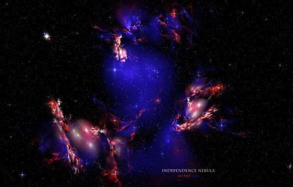 Light, nebula, stars, infinity, independence nebula