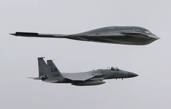 Fighter, Spirit, Eagle, bomber, F-15, strategic, McDonnell Douglas, B-2A