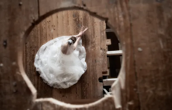 TREE, DRESS, SHAWL, Florian Weiler, The BRIDE, hole, hole