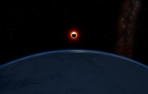 Picture planet, satellite, Eclipse