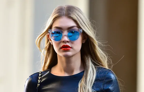 Girl, glasses, Cosmopolitan, Gigi Hadid