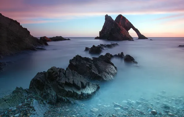 Water, Sea, The evening, Shore, Stones, Dal, Pebbles, Coast