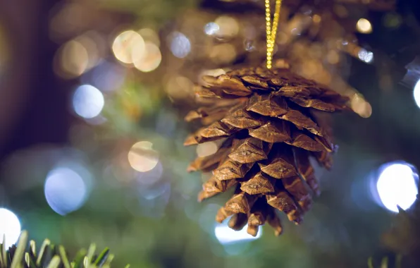 Lights, spruce, New Year, Christmas, bump, Christmas, bokeh, New Year