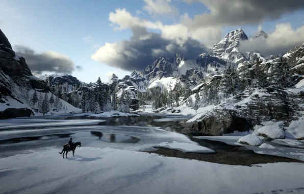 Picture the game, landscape, Red Dead Redemption II