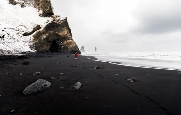 South, Iceland, Vik, Reynisfjara Beach
