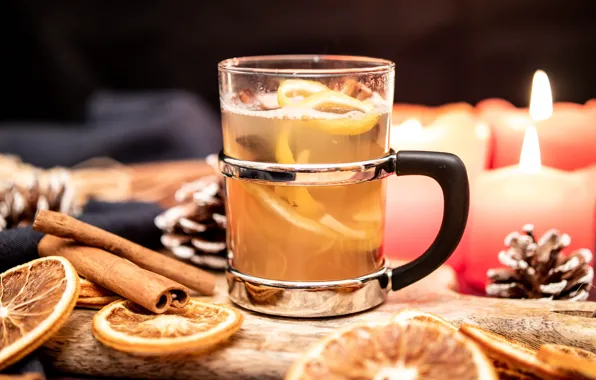 Glass, light, glass, table, mood, flame, holiday, tea
