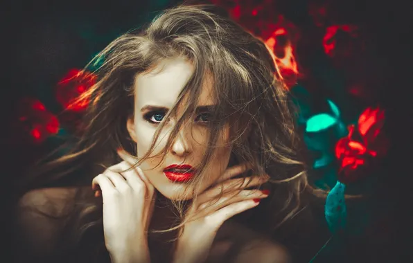 Eyes, face, woman, lips, beautiful, beauty