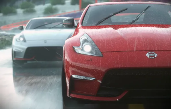 Rain, race, the game, race, Nissan, rain, race, 2014