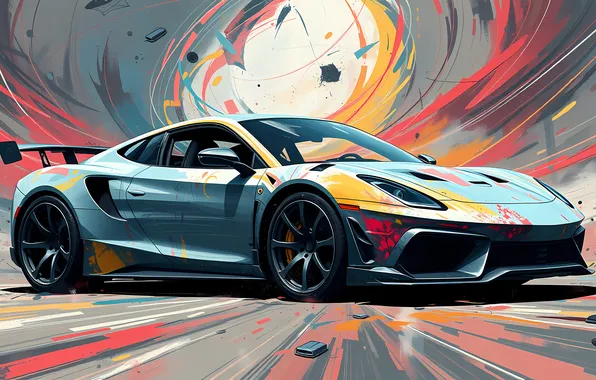 Car, abstract, machine