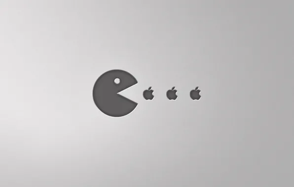 Apple, Pacman, eats