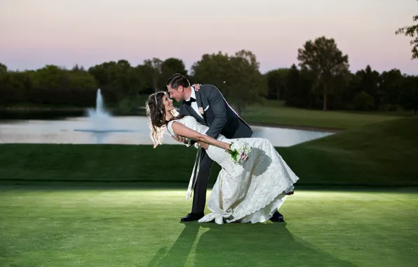 Happiness, the bride, wedding, the groom