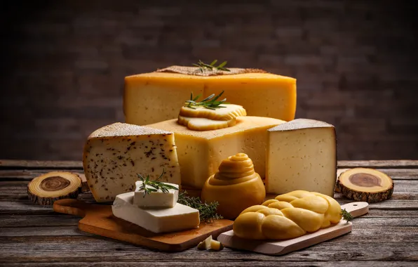 Greens, Board, cheese, pieces, a lot, cutting, cheese, cuts