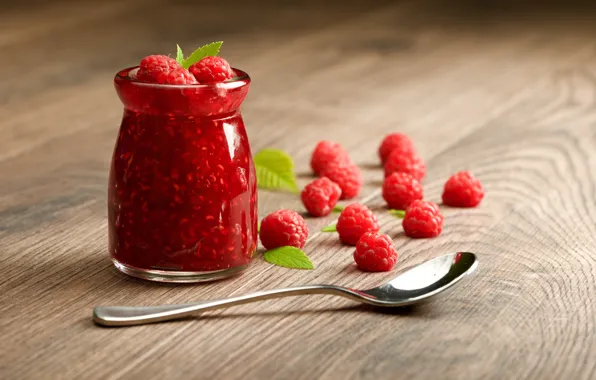 Picture berries, raspberry, Bank, wood, jam, jam