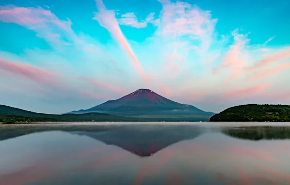 Landscape, mountain, the volcano, Japan, Fuji