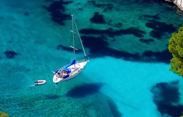 Picture water, transparency, boat, Bay, yacht, Bay