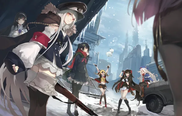 The gun, Skorpion, Girls Frontline, Makarov, Kar98k, WA2000, Type 100, QBZ 97