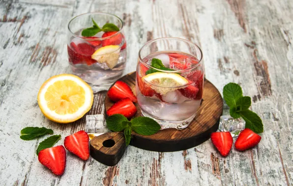 Lemon, strawberry, lemonade, Olena Rudo
