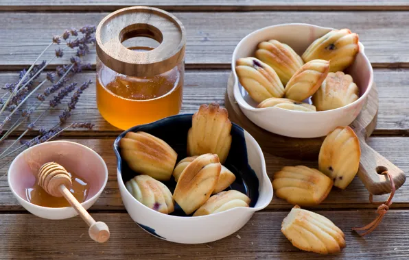 Cookies, honey, lavender, his wife's