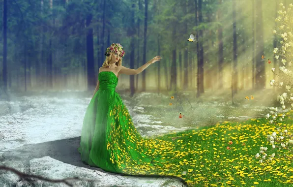 GREENS, DRESS, SPRING, VEGETATION